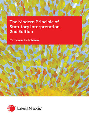 cover image of The Modern Principle of Statutory Interpretation
